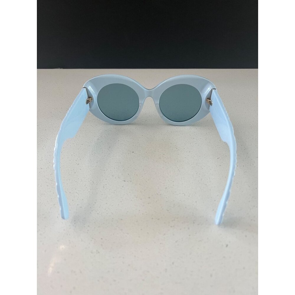 BURBERRY B 4390-F blue round statement sunglasses NEW - Picture 6 of 10